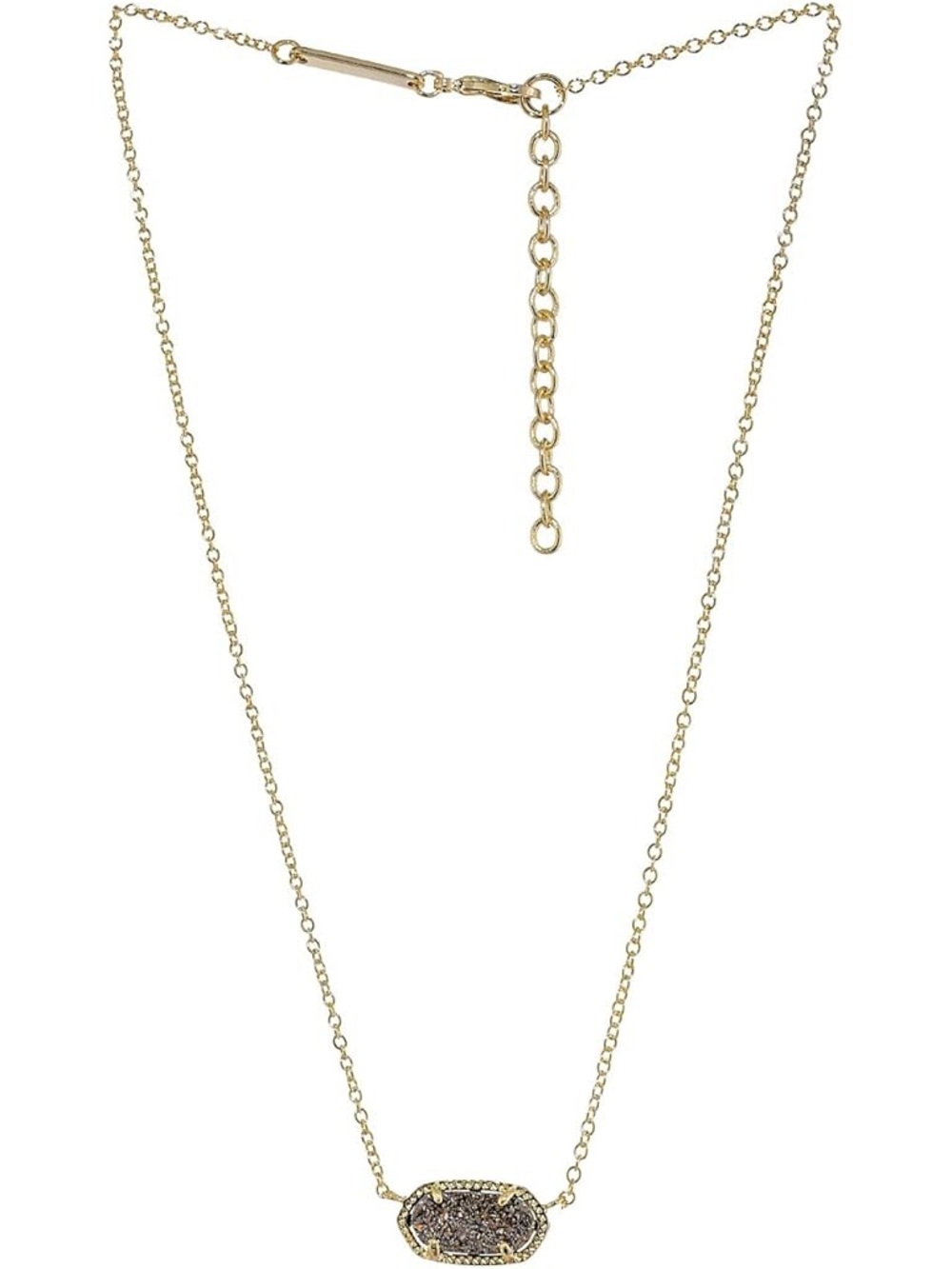 Kendra Scott Gold Druzy Pendant Necklace - Women Jewelry